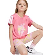 adidas Sportswear Тениска с десен и клин Бял/Жълт/Пастелнорозов