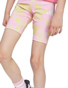 adidas Sportswear Тениска с десен и клин Бял/Жълт/Пастелнорозов
