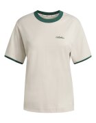 adidas Sportswear Tениска с контрасти и лого Аква зелено/Светло бежово