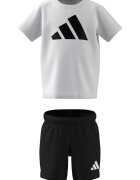 adidas Sportswear Тениска с лого и къс панталон Бял/Черен