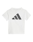adidas Sportswear Тениска с лого и къс панталон Бял/Черен