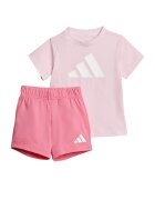 adidas Sportswear Тениска с лого и къс панталон Пастелнорозов/Бял/Прашно розово