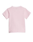 adidas Sportswear Тениска с лого и къс панталон Пастелнорозов/Бял/Прашно розово