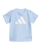 adidas Sportswear Тениска с лого и къс панталон Пастелносин/Кралско Синьо/Бял