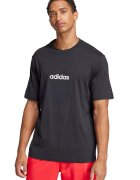 adidas Sportswear Тениска с овално деколте и лого Бял/Избеляло черно