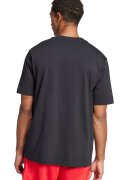 adidas Sportswear Тениска с овално деколте и лого Бял/Избеляло черно