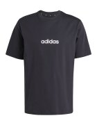 adidas Sportswear Тениска с овално деколте и лого Бял/Избеляло черно