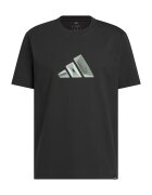 adidas Sportswear Тениска с овално деколте и лого Черен