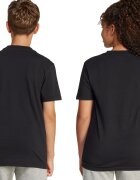 adidas Sportswear Тениска с овално деколте и лого Черен/Бял