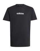 adidas Sportswear Тениска с овално деколте и лого Черен/Бял