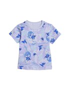 adidas Sportswear Тениска с памук и шорти с принт на Stitch Лилав/Син