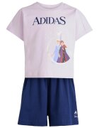 adidas Sportswear Тениска с принт и къс панталон 2 части Бял/Светлорозов/Тъмносин