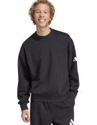 adidas Sportswear Уголемен суитшърт Essentials - Бял/Черен