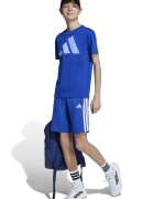 adidas Sportswear Унисекс памучна тениска с гумирано лого Кралско Синьо