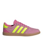 adidas Sportswear Велурени спортни обувки Breaknet Sleek с лого - Тъмнорозов/Лайм зелено