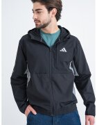 adidas Sportswear Яке с качулка и джобове с цип - Черен/Сив