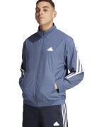 adidas Sportswear Яке с цип и лого - Бял/Прашно синьо