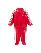 adidas Тренировъчен екип унисекс за деца рециклиран полиестер червен 44-62 CM