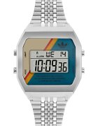 adidas Унисекс часовник Digital Two AOST23556 - неръждаема стомана - 36 мм - сребрист - водоустойчив на 5 ATM