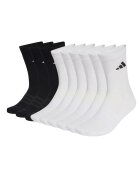 adidas Унисекс чорапи - 9 чифта - Бял/Черен