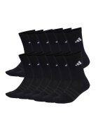 adidas Унисекс дълги чорапи - 12 чифта - Черен