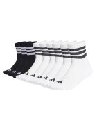 adidas Унисекс къси чорапи - 9 чифта - Бял/Черен