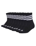 adidas Унисекс къси чорапи - 9 чифта - Черен
