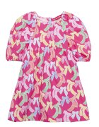 Agatha Ruiz de la Prada Памучна рокля с бухнали ръкави - Жълт - Фуксия - Бледооранжев -