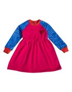 Agatha Ruiz de la Prada Рокля с разкрояване и контрастни ръкави Фуксия/Син