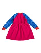 Agatha Ruiz de la Prada Рокля с разкрояване и контрастни ръкави Фуксия/Син