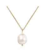 AILORIA Сребърно колие Sakura 29399 с покритие от 18K злато и сладководна перла