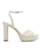 Aldo Сандали Chic Glimmer с масивен ток - Мръснобял