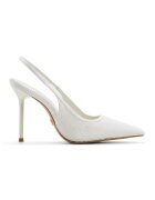 Aldo Заострени обувки Pearlescent от еко кожа с ток - Бял