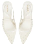 Aldo Заострени обувки Pearlescent от еко кожа с ток Мръснобял