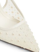 Aldo Заострени обувки Pearlescent от еко кожа с ток Мръснобял