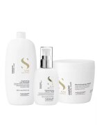 Alfaparf Комплект за блясък Semi Di Lino Diamond Illuminating with Shampoo - 1000 ml - Маска - 500 ml и Флуид за блясък - 125 ml