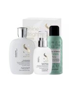 Alfaparf Semi Di Lino Diamond Illuminating Shine Комплект с шампоан - 250 мл - сух шампоан Style Stories 200 мл и флуид за блясък - 125 мл