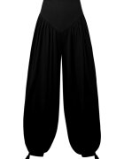 Alina Cernatescu Pantaloni tip balon din bumbac Obsidian