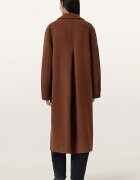 AllSaints Дълъг тренч Sellma с вълна и копчета Кафяв