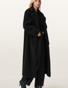 AllSaints Дълго палто с копчета - Черен