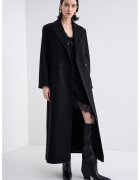AllSaints Дълго палто с вълна и бродирано лого