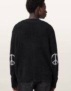 AllSaints Десенирана жилетка с аплака Бял/Черен