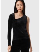 AllSaints Кадифена блуза с голо рамо