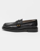 AllSaints Кожени мокасини с овален връх Черен