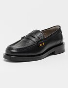 AllSaints Кожени мокасини с овален връх Черен