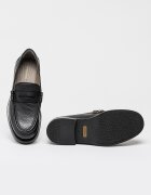 AllSaints Кожени мокасини с овален връх Черен