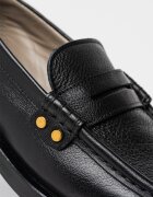 AllSaints Кожени мокасини с овален връх Черен