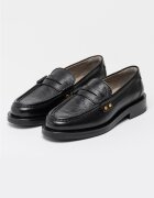 AllSaints Кожени мокасини с овален връх Черен