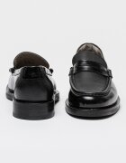 AllSaints Кожени мокасини с овален връх Черен