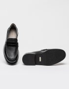 AllSaints Кожени мокасини с овален връх Черен
